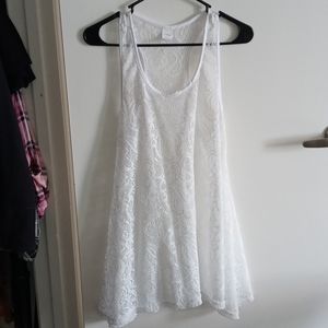 West Loop Floral Lace Tank Baby Doll Dress